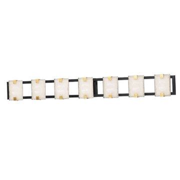 Maxim Lighting Radiant 7-Light LED Bath Vanity Light - 3000K - 120V - Black / Gold Leaf