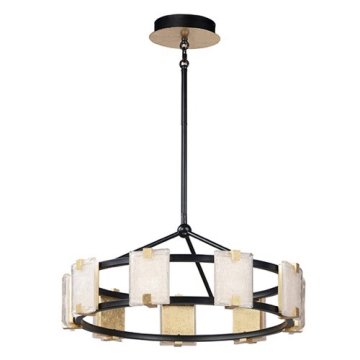 Maxim Lighting Radiant 9-Light LED Chandelier - 3000K - 120-277V - Black / Gold Leaf