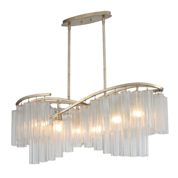 Maxim Lighting Victoria 6-Light Linear Chandelier - 120V - Golden Silver