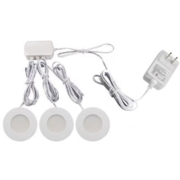 Lotus 2W 3" Ultra Slim LED Puck Light Kit - 3 PACK - 3000K - 150 Lumens - 12V