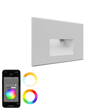 WAC Lighting Colorscaping 5" LED Horizontal Step Light - 77 Lumens - 5W - RGB + Tunable White - 12V - White