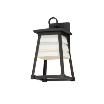 Maxim Lighting Shutters 1-Light Small Outdoor Wall Sconce - 120V - Black