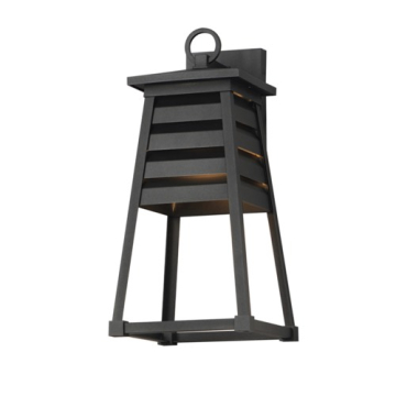 Maxim Lighting Shutters 1-Light Medium Outdoor Wall Sconce - 120V - Black