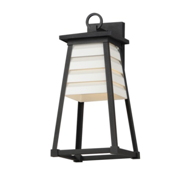 Maxim Lighting Shutters 1-Light Medium Outdoor Wall Sconce - 120V - White / Black