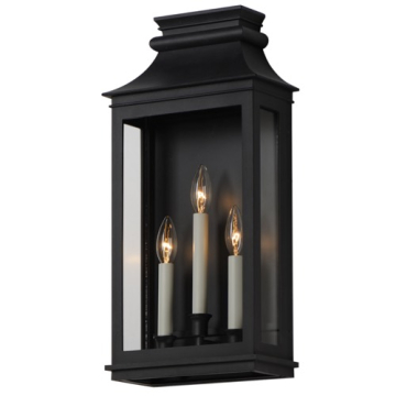 Maxim Lighting Savannah VX 3-Light Outdoor Sconce - 120V - Black Oxide
