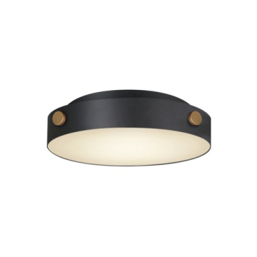 Maxim Lighting Rivet VX LED Flush Mount - 3000K - 120V - Black / Antique Brass