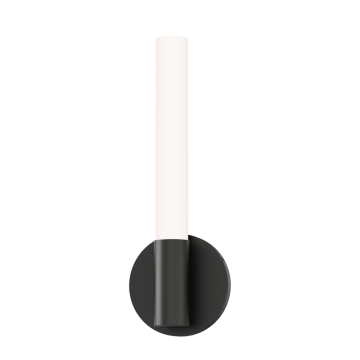 Maxim Lighting Tubi 14" LED Wall Sconce - 1,100 Lumens - 16W - CCT Selectable - 120V - Black - White Glass