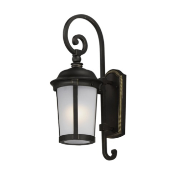 Maxim Lighting Dover 1-Light Medium Outdoor Wall Lantern - Frosted Glass - 120V - Bronze