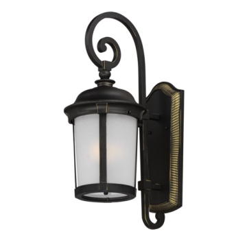 Maxim Lighting Dover 1-Light Large Outdoor Wall Lantern - Frosted Glass - 120V - Bronze