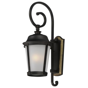 Maxim Lighting Dover 1-Light X-Large Outdoor Wall Lantern - Frosted Glass - 120V - Bronze