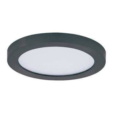 Maxim Lighting Chip 5" Round LED Flush Mount - 700 Lumens - 3000K - 120V - Black - White Glass