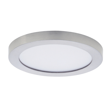 Maxim Lighting Chip 5" Round LED Flush Mount - 700 Lumens - 3000K - 120V - Satin Nickel - White Glass