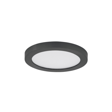 Maxim Lighting Chip 5" Round LED Flush Mount - 700 Lumens - CCT Selectable - 120V - Black - White Glass