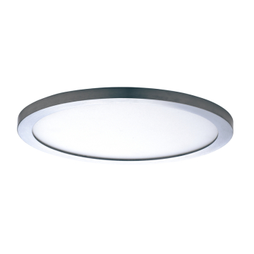Maxim Lighting Chip 7" Round LED Flush Mount - 1,050 Lumens - 3000K - 120V - Satin Nickel - White Glass