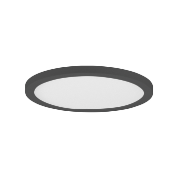 Maxim Lighting Chip 7" Round LED Flush Mount - 950 Lumens - CCT Selectable - 120V - Black - White Glass