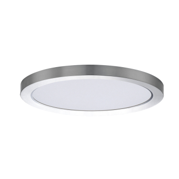 Maxim Lighting Chip 11" Round LED Flush Mount - 1,500 Lumens - 3000K - 120V - Satin Nickel - White Glass