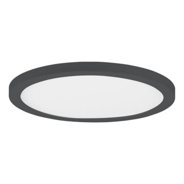 Maxim Lighting Chip 11" Round LED Flush Mount - 1,500 Lumens - CCT Selectable - 120V - Black - White Glass