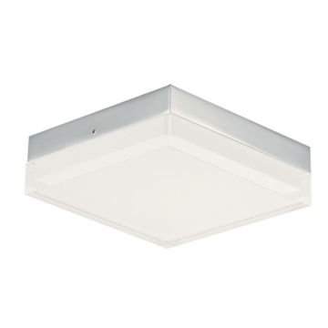 Maxim Lighting Illuminaire II 7" Square LED Flush Mount - 3000K - 120V - Polished Chrome