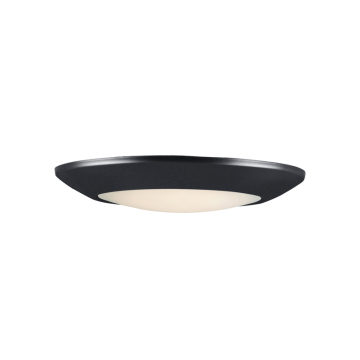 Maxim Lighting Diverse 9" LED Flush Mount - 1,300 Lumens - 3000K - 120V - Black - White Glass