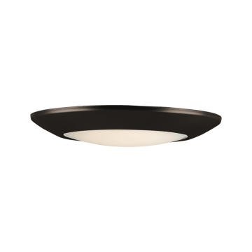 Maxim Lighting Diverse 9" LED Flush Mount - 1,200 Lumens - 3000K - 120V - Bronze - White Glass