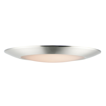 Maxim Lighting Diverse 13" LED Flush Mount - 1,850 Lumens - CCT Selectable - 120V - Satin Nickel - White Glass