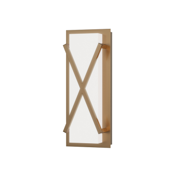 Maxim Lighting Dexter 14" LED Wall Sconce - 1,150 Lumens - 16W - 3000K - 120-277V - Natural Aged Brass - White Glass