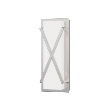 Maxim Lighting Dexter 14" LED Wall Sconce - 1,150 Lumens - 16W - 3000K - 120-277V - Satin Nickel - White Glass