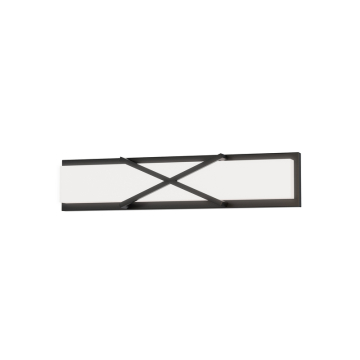 Maxim Lighting Dexter 24" LED Bath Vanity Light - 1,600 Lumens - 25W - 3000K - 120-277V - Black - White Glass