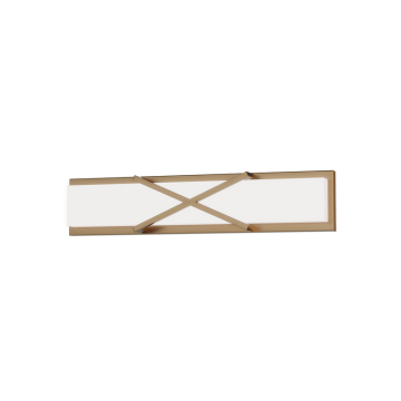 Maxim Lighting Dexter 24" LED Bath Vanity Light - 1,600 Lumens - 25W - 3000K - 120-277V - Natural Aged Brass - White Glass