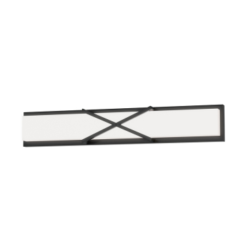 Maxim Lighting Dexter 30" LED Bath Vanity Light - 1,900 Lumens - 30W - 3000K - 120-277V - Black - White Glass