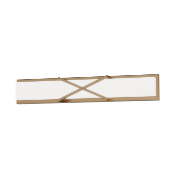 Maxim Lighting Dexter 30" LED Bath Vanity Light - 1,900 Lumens - 30W - 3000K - 120-277V - Natural Aged Brass - White Glass