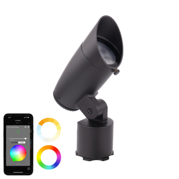 WAC Lighting Colorscaping 3" LED Adjustable Beam Accent Spot Light - 570 Lumens - 15W - RGB + Tunable White - 12V - Black