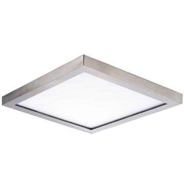 Maxim Lighting Wafer 7" Square LED Outdoor Flush Mount - 3000K - 120-277V - Satin Nickel