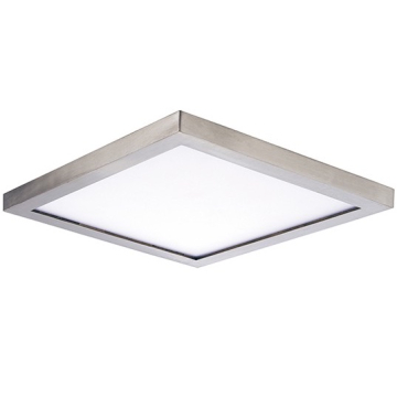 Maxim Lighting Wafer 9" Square LED Outdoor Flush Mount - 3000K - 120-277V - Satin Nickel