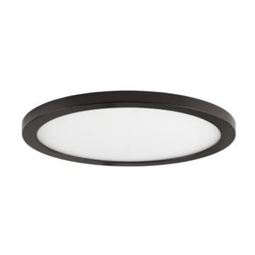Maxim Lighting Wafer 15" Round LED Flush Mount - 3000K - 120-277V - Bronze