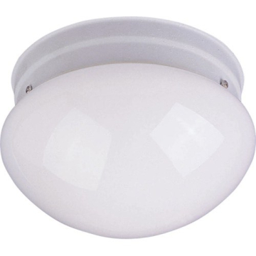 Maxim Lighting Essentials 9" 2-Light Flush Mount - White Glass Shade - 120V - White