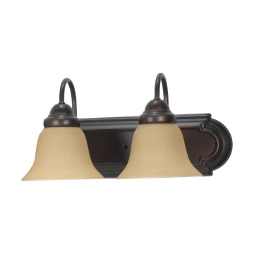 SATCO|NUVO Ballerina 2-Light Vanity Fixture - 18" - Mahogany Bronze / Champagne