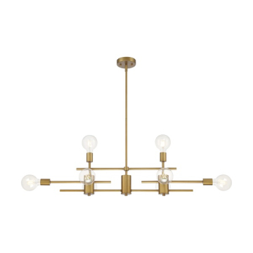 SATCO|NUVO Delphi 8-Light Island Pendant - Aged Gold
