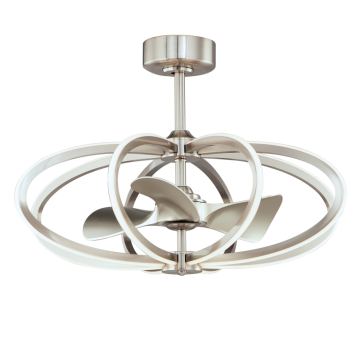 Maxim Lighting Solstice 8-Light WiFi-enabled LED Fandelight - 4,320 Lumens - CCT Tunable / 27K-4K - 120V - Satin Nickel