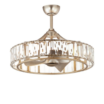 Maxim Lighting Odeon 8-Light Wifi-Enabled Fandelight - 120V - Golden Silver