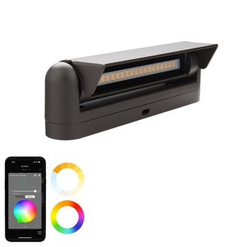 WAC Lighting Colorscaping 7" LED Adjustable Linear Path and Area Light - 275 Lumens - 5W - RGB + Tunable White - 12V - Black
