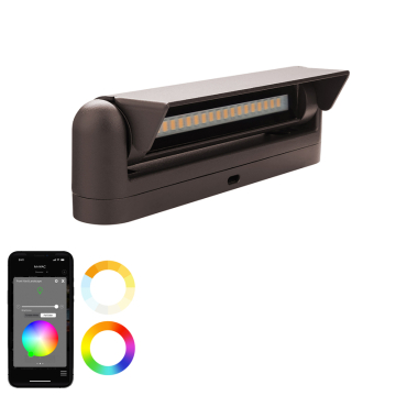 WAC Lighting Colorscaping 7" LED Adjustable Linear Path and Area Light - 275 Lumens - 5W - RGB + Tunable White - 12V - Bronze