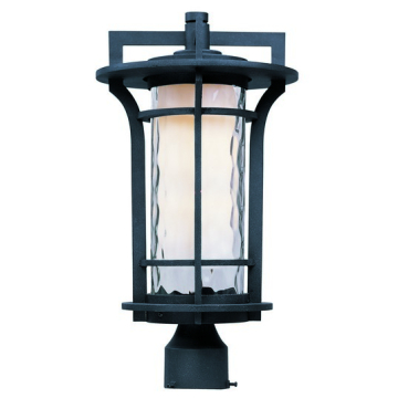 Maxim Lighting Oakville 1-Light Outdoor Post Top Lantern - 120V - Black Oxide