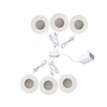 Lotus 1W 1" Mini LED Puck Light Kit - 6 PACK - 4000K - 70 Lumens - 12V