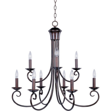 Maxim Lighting Loft 9-Light Chandelier - 120V - Oil Rubbed Bronze