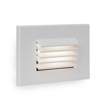 WAC Lighting LED Horizontal Louvered Step / Wall Light - 36 Lumens - 3.5W - 3000K - 120V - White