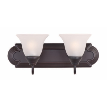 Maxim Lighting Essentials 2-Light Vanity Light - Frosted Glass Shade - 120V - Oil Rubbed Bronze