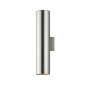 Maxim Lighting Outpost 2-Light 22" LED Outdoor Wall Sconce - 3000K - 120V - Brushed Aluminum
