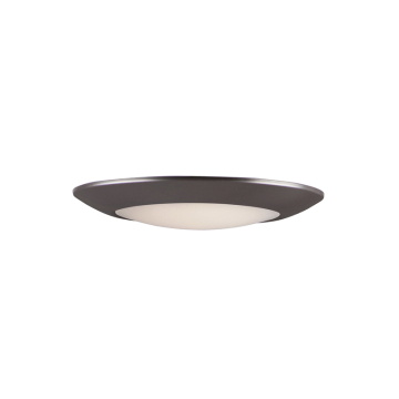 Maxim Lighting Diverse 7.5" LED Flush Mount - 975 Lumens - 3000K - 120V - Bronze - White Glass