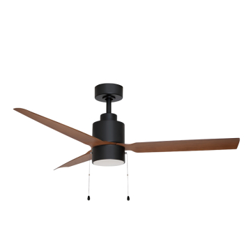 Maxim Lighting Falcon Pull Chain 52" In/Outdoor Fan w/ LED Light - 800 Lumens - 3000K - 120V - Black / Walnut